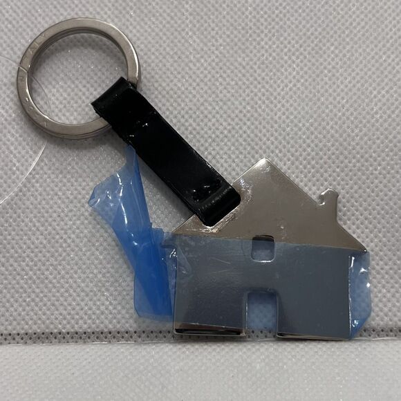 Furla HOUSE Key Ring Holder Stainless Steel & Leather - Picture 2 of 5